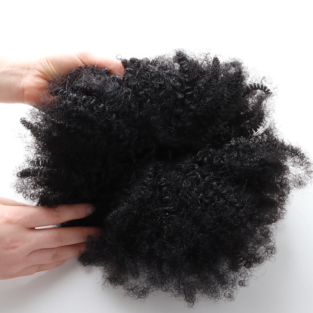 vast Afro Kinky Curly Brazilian Virgin Human Hair Bundles 100% Human Hair Weave Extensions 4a 4b 4c Human Hair for Black Women - Image 1