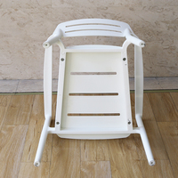 Chaise de jardin en plastique, fauteuil d'extérieur avec dossier à lattes et accoudoirs, multicolore, pour pelouse, balcon, cour, mobilier de jardin