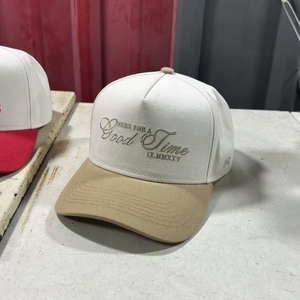 Casquette de baseball en coton personnalisée avec broderie « From the Bay with love » Casquettes de camionneur pour mariage Adultes Deux tons 5 panneaux Casquette snapback sport - Product Image 5