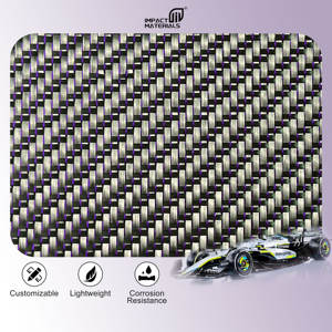 Rouleau de tissu en fibre de carbone réfléchissant métallique coloré or, argent, rouge, bleu, personnalisé, avec paillettes, 240g - Product Image 3