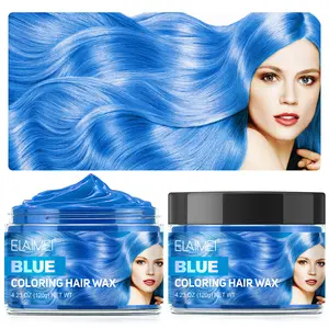 ELAIMEI Wholesale Color Hair Clay One-time Dyeing Fast Shaping Styling Hair Wax For Men And Women 9 Colors