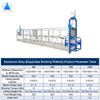 Plataforma Colgante Eléctrica ZLP500 de Aleación de Aluminio, Andamio Colgante, 2x1.5kW