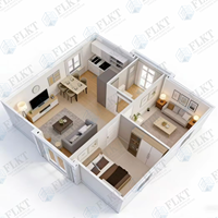 Maison préfabriquée de haute qualité FLKT, maison de luxe en conteneur extensible de 20 pieds ou 40 pieds, kit de maison miniature modulaire pliable