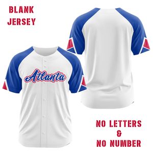 2025 "putih pria OEM sepak bola seragam bisbol tersublimasi kaus bisbol Pria Atlanta Jersey bisbol untuk pria - Product Image 3