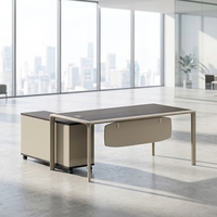 Meubles de bureau sur mesure pour PDG, directeurs et managers, table de bureau exécutive moderne en forme de L, vente en gros