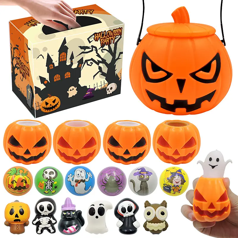 Amazon 2022 Halloween Squeeze Toys Decompression Squirrel Cup Pumpkin Cup Ghost Doll Children's Toys
