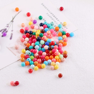 Acrylic Round <b>Beads</b> 6mm Plastic <b>Loose</b> <b>Beads</b> For Jewelry Making DIY Accessories - Product Image 3