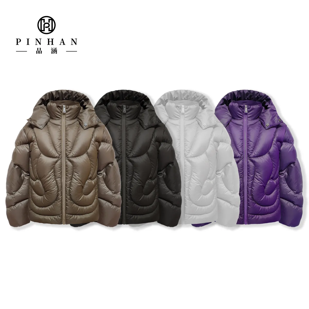 Fábrica de Fornecimento Direto Streetwear Casaco Grosso Pato Branco Na Moda Jaqueta Atacado Calor Puffer Jacket dos homens