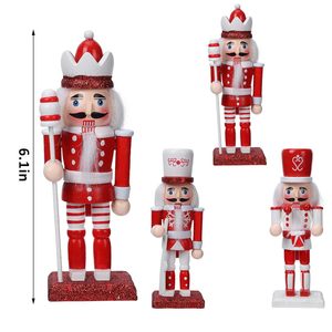 En stock : Ensemble de 3 <span class=keywords><strong>Casse</strong></span>-Noisettes Soldats <span class=keywords><strong>Roi</strong></span> en bois blanc et rouge de 15 cm pour la décoration de Noël - Product Image 5