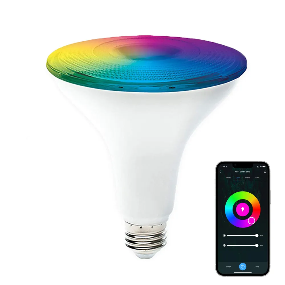 PAR20 PAR30 PAR38 E26 E27 Alexa WiFi TUYA APP Control Home Decorative LED Bulb Replace Smart Light Bulb RGBCW Color Changing