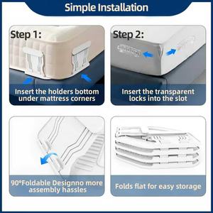 ที่หนีบผ้าปู<span class=keywords><strong>ที่นอน</strong></span>แบบปรับได้ ป้องกันการลื่นไถล 4 ชิ้น <span class=keywords><strong>พร้อม</strong></span>โลโก้สั่งทำพิเศษ สำหรับผ้าปูที่นอนรัดมุม ปลอกผ้านวม และผ้าห่ม - Product Image 6