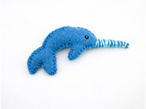 Adorno de Delfín Miniatura Cosido en Fieltro de Lana, Juguete Educativo con Temática Oceánica para Niños, Juego de Imitación de Criaturas Marinas - Product Image 4