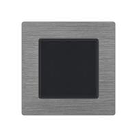 Smart sumome — interrupteur mural blanc avec dessin en fil d'aluminium, plaque de protection pour l'éclairage de la maison, CN/GUA