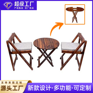 Cross-border hot-selling <b>folding</b> dining <b>table</b>, <b>small</b> apartment home use, movable dining <b>table</b>, multi-functional telescopic - Product Image 5