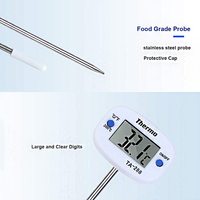 Termometer Digital LCD untuk makanan, alat pengukur suhu dapur coklat daging BBQ