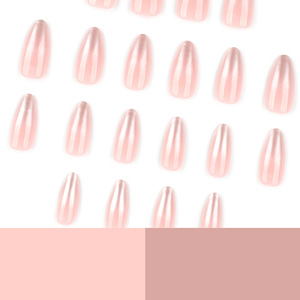 <span class=keywords><strong>Uñas</strong></span> Postizas al por Mayor, de Lujo, con Punta Plateada Cromada, Medianas, Almendradas, Color Nude Rosa, <span class=keywords><strong>Elegantes</strong></span> <span class=keywords><strong>y</strong></span> <span class=keywords><strong>Sencillas</strong></span>, de Acrílico - Product Image 4