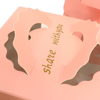 Boîte à gâteaux personnalisable en carton, papier d'art de haute qualité, stratification brillante UV de luxe gaufrage 4 "6" 8 "10" tailles pour gâteau à sushi