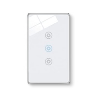 Interrupteur intelligent 3 voies personnalisé OEM ODM pour Tuya Zigbee sans neutre, norme américaine 118/120, 16A max. Vie intelligente actuelle