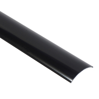 Profilé LED en aluminium noir mat robuste en forme de V pour éclairage linéaire à profil bas, finition cohérente, pour sous comptoir