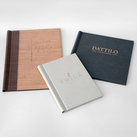 Porte-menu personnalisé en lin et cuir PU avec pochette latérale en PVC pour menu de restaurant, livre de boissons personnalisable