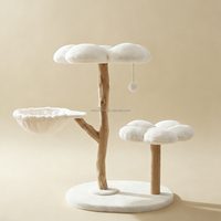 Arbre à chat MoMo Paw de luxe, grand, classique, écologique, en peluche douce, avec griffoir en sisal et perchoir doux, pour chats d'intérieur