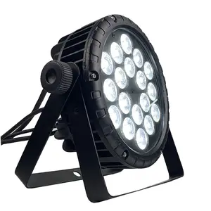 Luz par LED plana para exteriores IP65 de 180W, 18x10W, rgbw, resistente al agua, delgada, para boda, evento, club nocturno