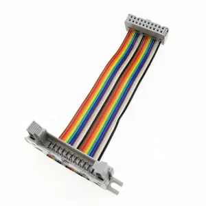 2.54MM 20 Poles IDC Male To 20Pin IDC Female DC3 FC Connector JTAG Rainbow Flat Ribbon Cable