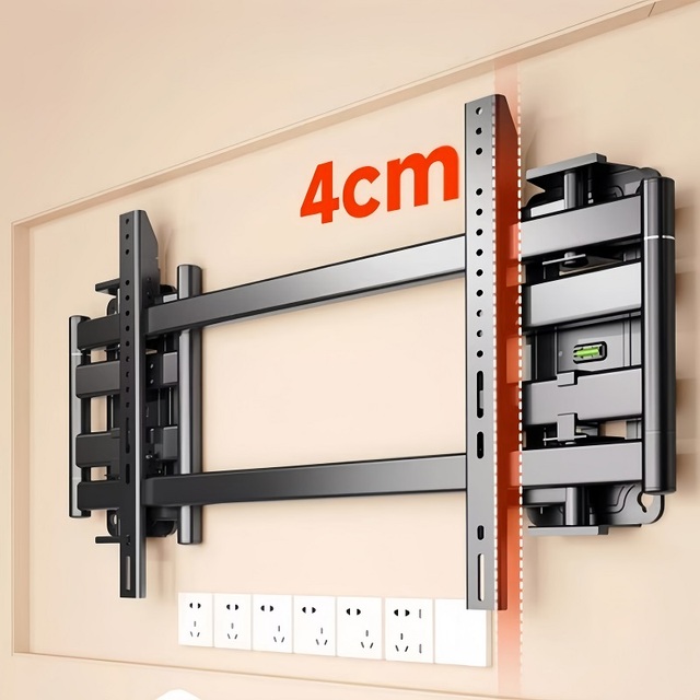 Hidden Tv Wall Mount Folding Extendable Swivel Tv Bracket 65-100 Inch Tv Wall Mount Stand