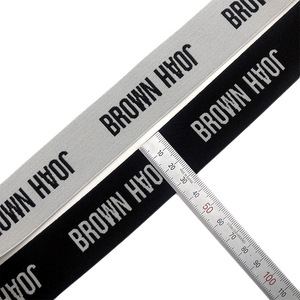 Banda personalizada para ropa interior Peluca Cabello Impreso Ropa Pelucas Accesorios suaves personalizados Jacquard Goma Nylon Logo Bandas elásticas - Product Image 5