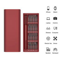 Kit de tournevis de précision 25-en-1 avec manche en acier, mini-outils de réparation pour ordinateurs portables et consoles de jeux, vente en gros OEM pour centres de réparation