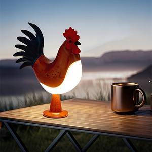 Lámpara de Mesa Decorativa con Forma de Pollo, Animal Simulado, Divertida Decoración para el Hogar de Pascua, Fiesta, Carnaval, Adorno de Luz Nocturna para Escritorio - Product Image 1