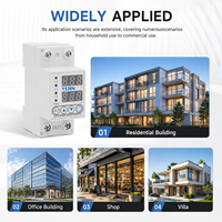 Dispositif de protection numérique intelligent pour la maison, réglable, contre les surtensions et les surintensités, avec réenclenchement automatique, 40A-100A, 220V-230V, en plastique et cuivre, pour usage domestique