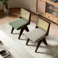 Chaise de salle à manger moderne, chaise d'appoint haut de gamme en tissu rembourré, chaises minimalistes sans accoudoirs, mobilier de restaurant et d'hôtel