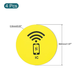 13.56MHz thông minh F08 NFC vòng kiểm soát truy cập RFID chip <span class=keywords><strong>Mini</strong></span> PVC IC tag Sticker 13.56MHz tag - Product Image 2