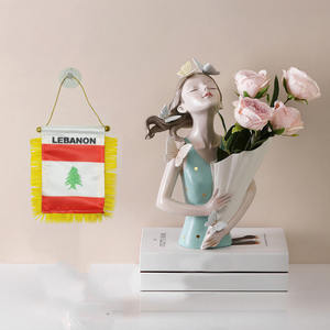 Drapeaux suspendus <span class=keywords><strong>libanais</strong></span> de décoration de rétroviseur de fenêtre du Liban personnalisés en gros - Product Image 2
