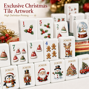 High-End Premium Acrylic Christmas Family Game Holiday Premium Christmas American <b>Mahjong</b> <b>Set</b> for Luxury Gift Market - Product Image 4