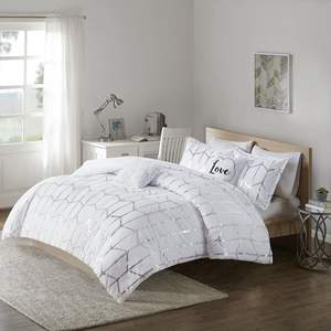 DB 100% Cotton Floral Striped Printed Comforter Set King Queen Sizes 8pcs Metal Technics Disposable Woven <b>Polyester</b> PVC <b>Filling</b> - Product Image 1