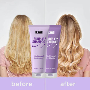 Champú Morado <span class=keywords><strong>de</strong></span> Marca Privada para el Cuidado del Cabello, Tónico Anti-Amarillo que Elimina los Tonos Amarillos para Cabello Gris, Decolorado, Blanco y Rubio - Product Image 1