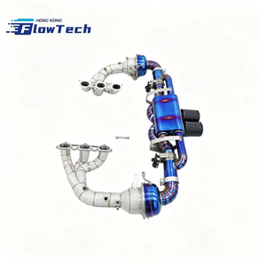 Colector de escape FlowTech SS304 con sistema Catback de titanio con válvulas para Porsche 992 GT3 RS 4.0L – Escape de alto rendimiento de montaje directo - Product Image 1