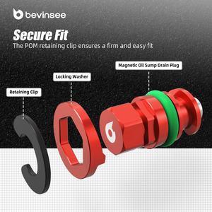 Tapón de Drenaje de Aceite de Aluminio para Cárter de Motores BEVINSEE Early EA888.3 para Volkswagen <span class=keywords><strong>Golf</strong></span> MK7 MK7.5 1.8 TSI Motor 2013-2015 - Product Image 4