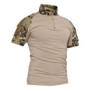 Outdoor Sports <b>Shirts</b> Men's Formal Breathable <b>Flame</b>-Retardant Anti-UV Short Sleeve <b>Shirt</b> with Zipper Spandex/Cotton - Product Image 3