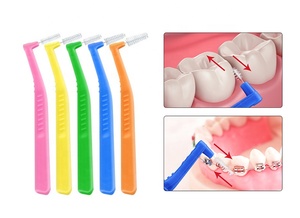 Cepillos interpróximo de ortodoncia para el cuidado bucal, palillos de dientes tipo L de 0,4mm, <span class=keywords><strong>cepillo</strong></span> Dental Interdental - Product Image 4