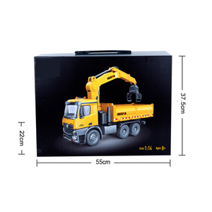 Nuevo camión grúa de madera <span class=keywords><strong>Huina</strong></span> <span class=keywords><strong>1575</strong></span> 1/14 con control remoto para adultos, modelo de camión volquete, juguete con radio de 2.4g, batería de 1200mah, juguetes para niños. - Product Image 6