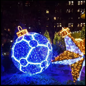 Guirlande lumineuse de Noël pour extérieur, boules LED rondes suspendues, 80 cm - Product Image 6
