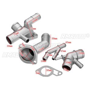 ชุดอัพเกรดหน้าแปลนน้ำหล่อเย็นอะลูมิเนียม 4 ชิ้น สำหรับ VW MK4 Golf Jetta GLI GTI 337 1.8T ปี 2000-2005 สำหรับ Audi TT ปี 2000 2001 2002 - Product Image 6
