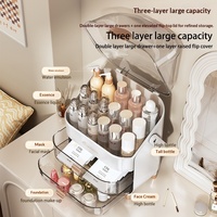 Organisateur de cosmétiques JX spacieux, anti-poussière, transparent et pratique avec tiroirs pour commode, chambre à coucher, coiffeuse, rangement de maquillage