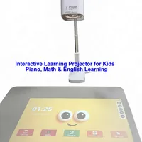 Proyektor Sentuh Interaktif Portabel Desktop 3D Resolusi 1080P Permainan Edukasi untuk Belajar Piano Matematika Bahasa Inggris (Anak-anak CRT)