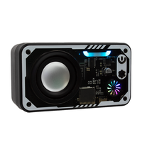 Nuevo Altavoz Inalámbrico Portátil V1 Mini 2026, Altavoz de Bajos Metálico con Luces LED Intermitentes para Exteriores, Logotipo Personalizado