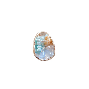 Bagues pour femmes tendance 2026 : Nouvelle collection Océan Bleu au design créatif, style doux et luxueux, vente en gros de bijoux. - Product Image 6