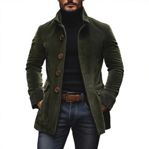 Chaqueta Bomber de Color Sólido con Botones y Bolsillos Estilo Urbano para <span class=keywords><strong>Hombre</strong></span>, Colección Primavera-Otoño 2025, Inspirada en la Moda Urbana Europea y <span class=keywords><strong>Americana</strong></span> - Product Image 1